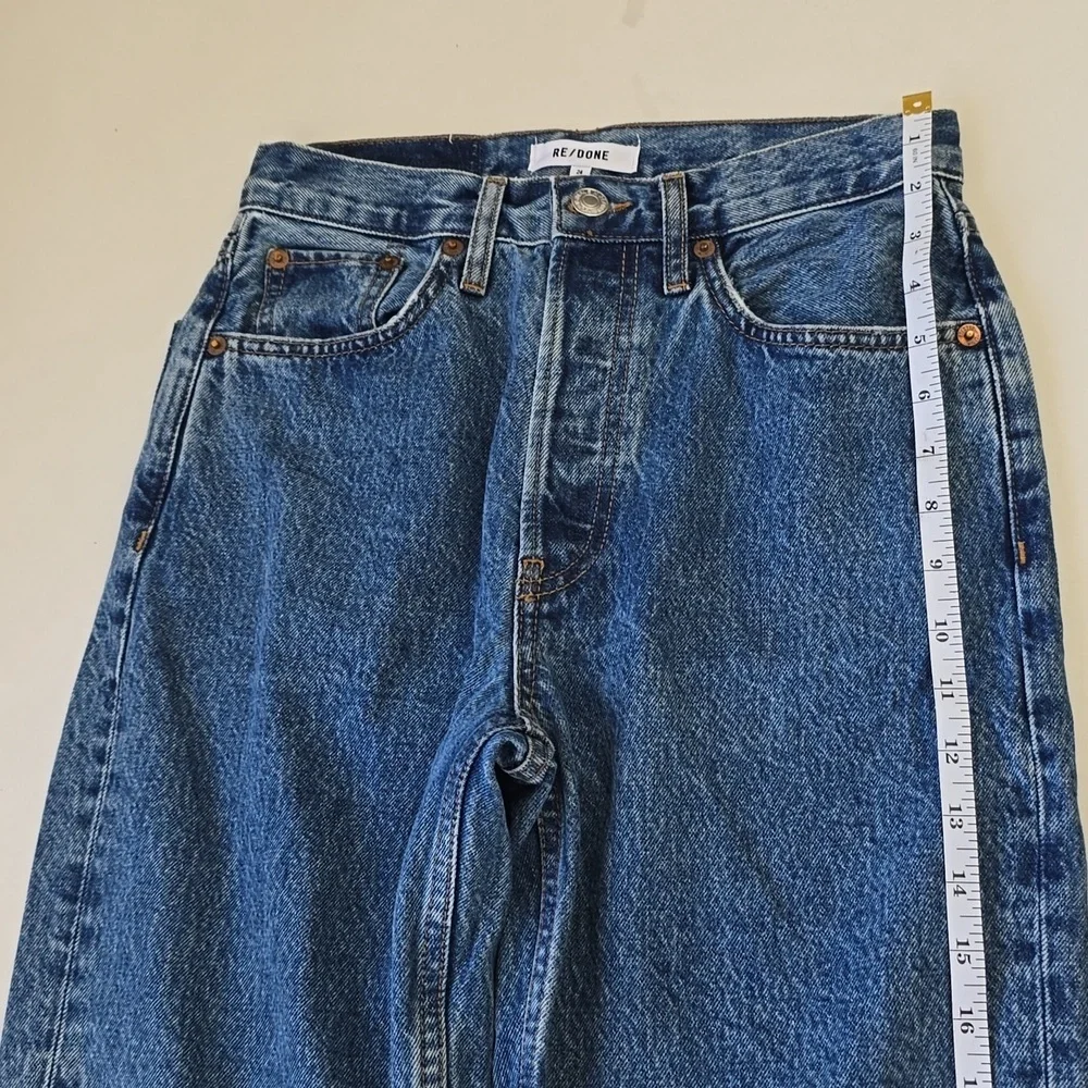 Re/Done Deep Blue Straight Jeans